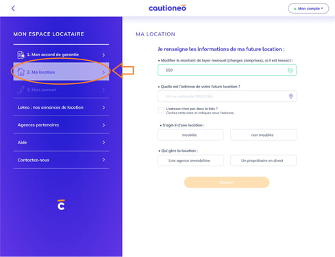 comment renseigner votre location